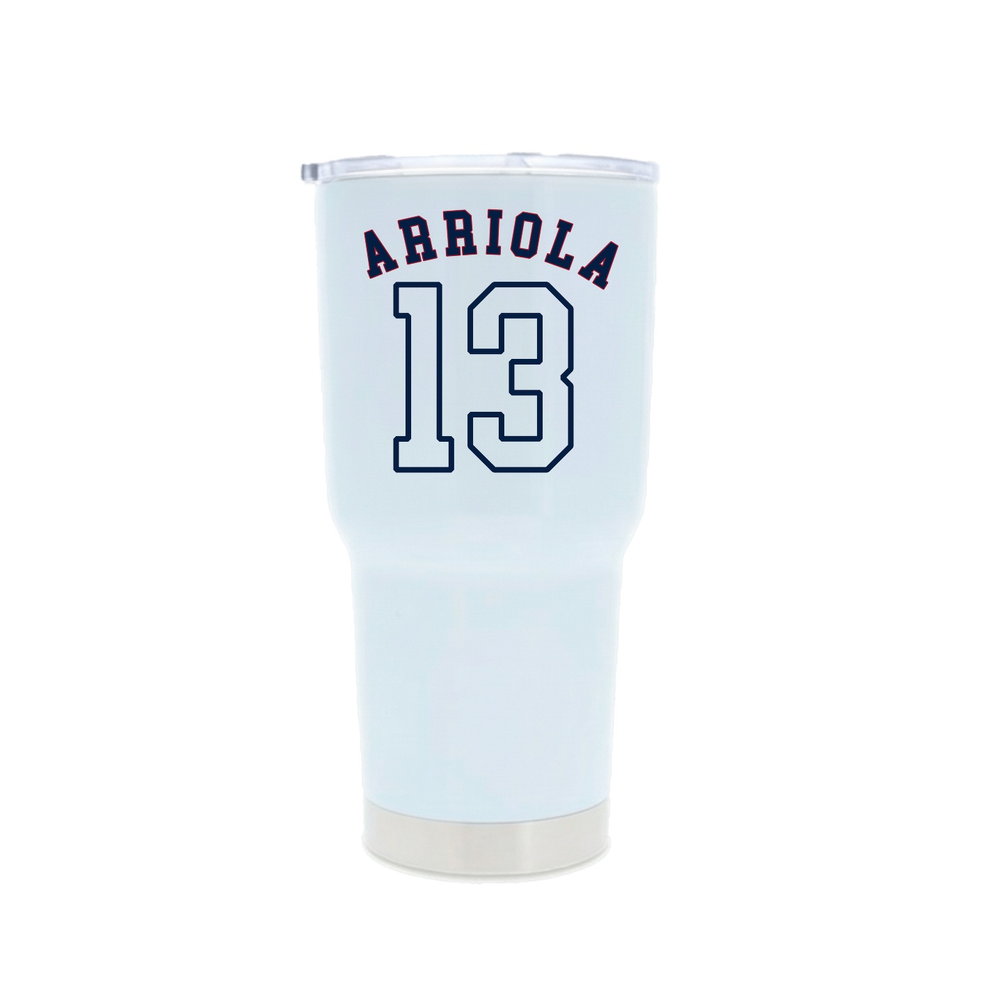 30oz Stainless Steel Tumbler — Shirsey Arch in White