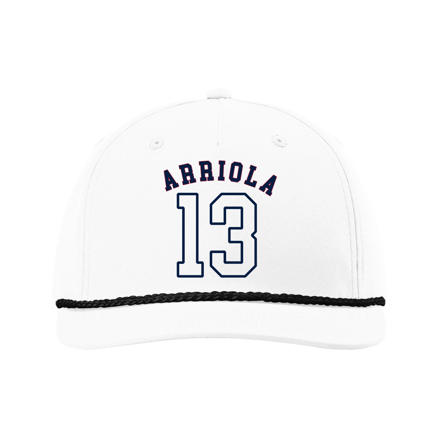 Five-Panel Classic Rope Cap — Shirsey Arch in White