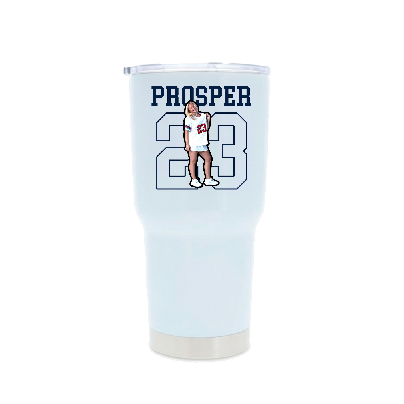 30oz Stainless Steel Tumbler — Shirsey in White