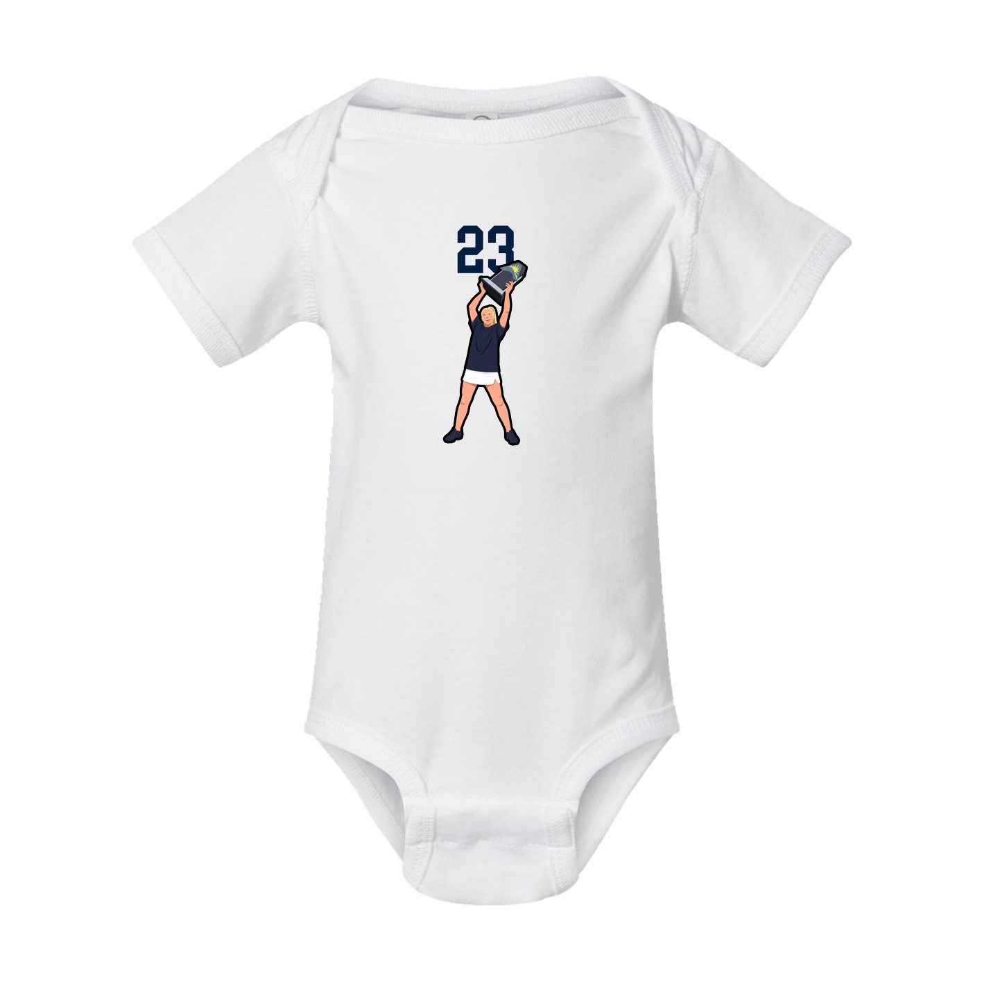 Baby Onesie — Number Top in White
