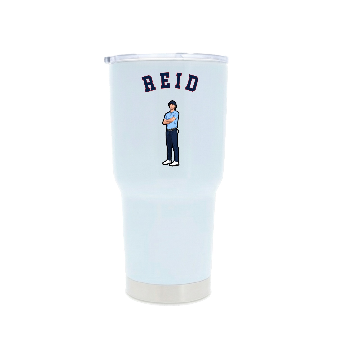 30oz Stainless Steel Tumbler — Shirsey Arch in White