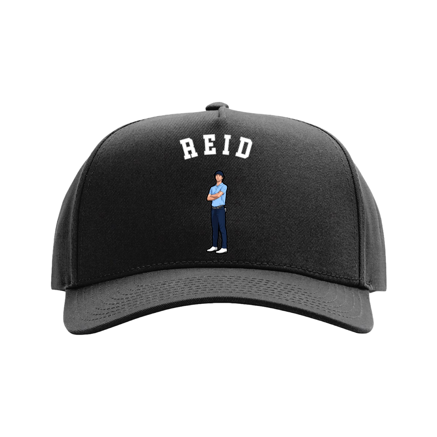 Full Fabric Five-Panel Champ Cap — Shirsey Arch in Black