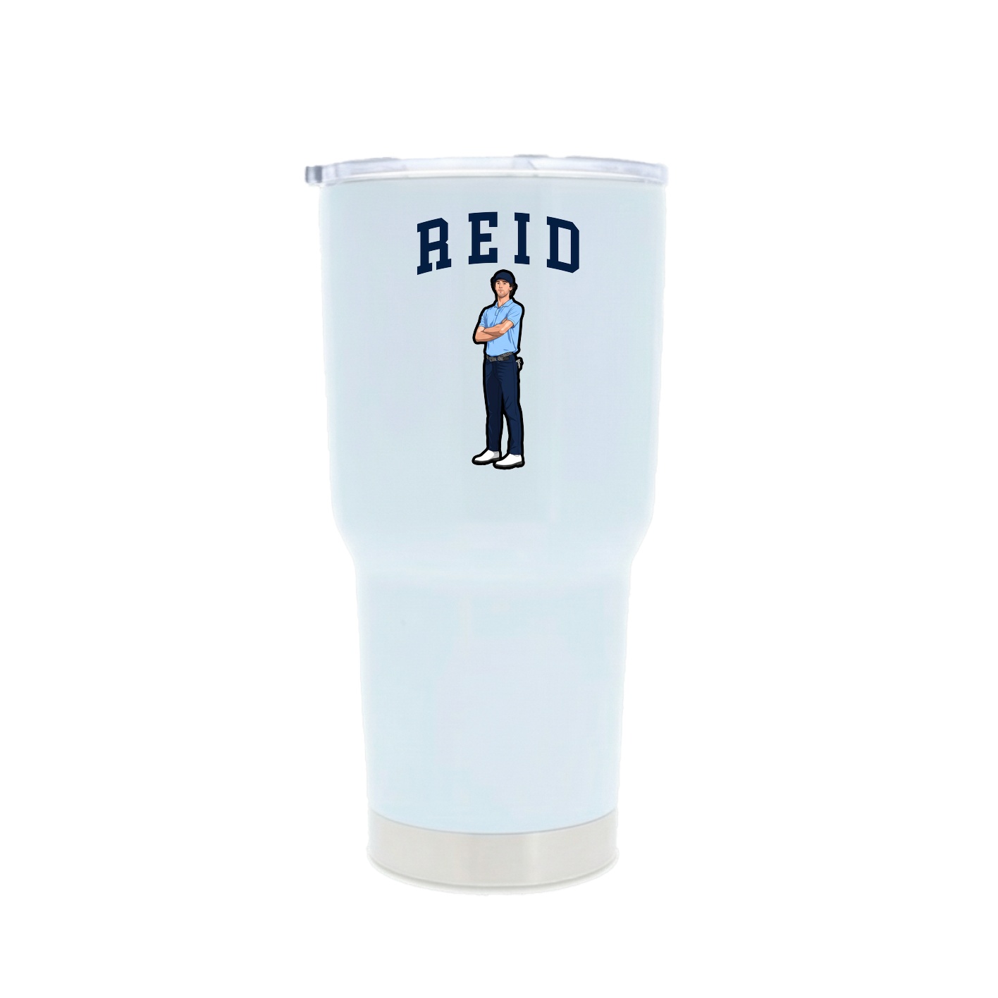 30oz Stainless Steel Tumbler — Shirsey in White