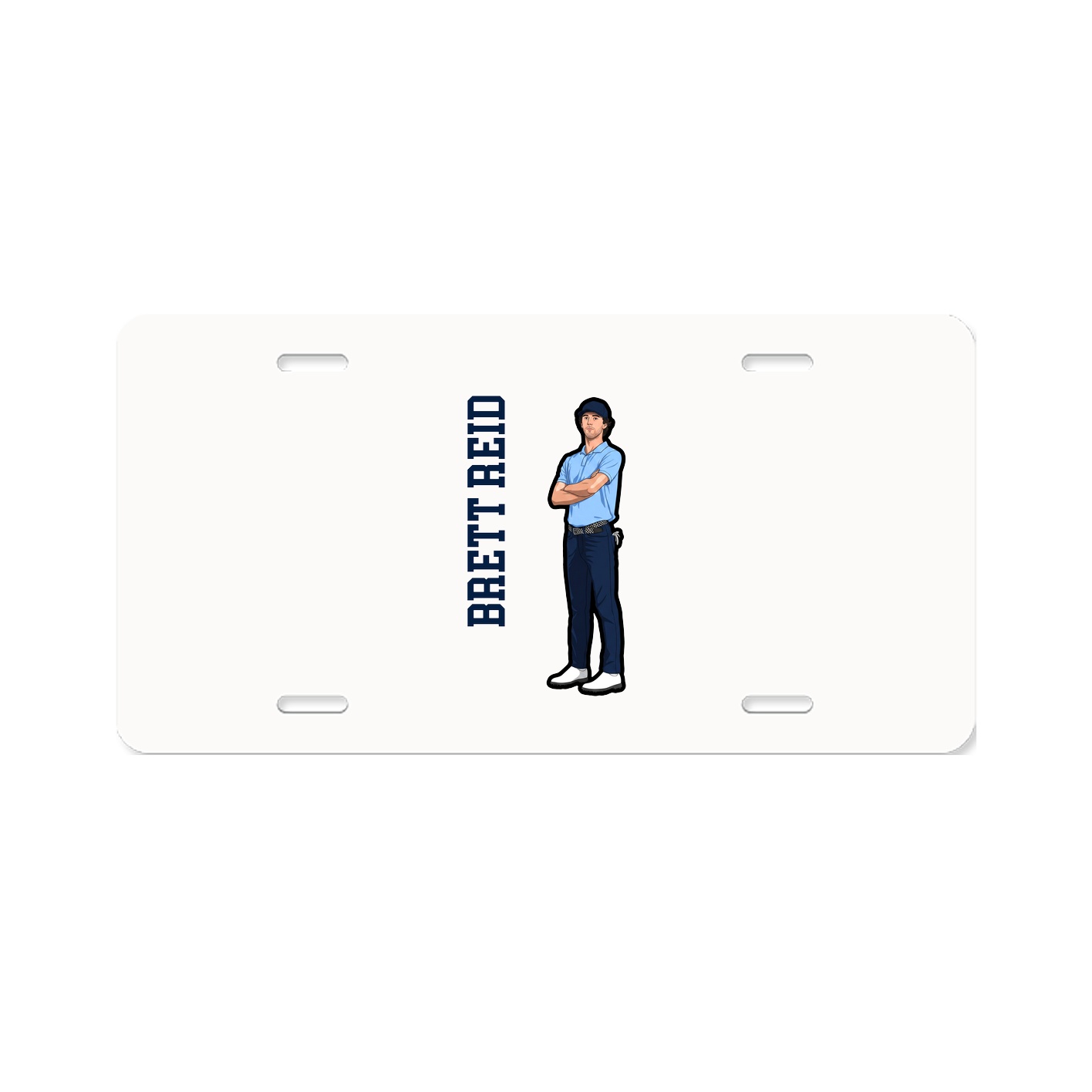 License Plate — Name Vertical in Classic