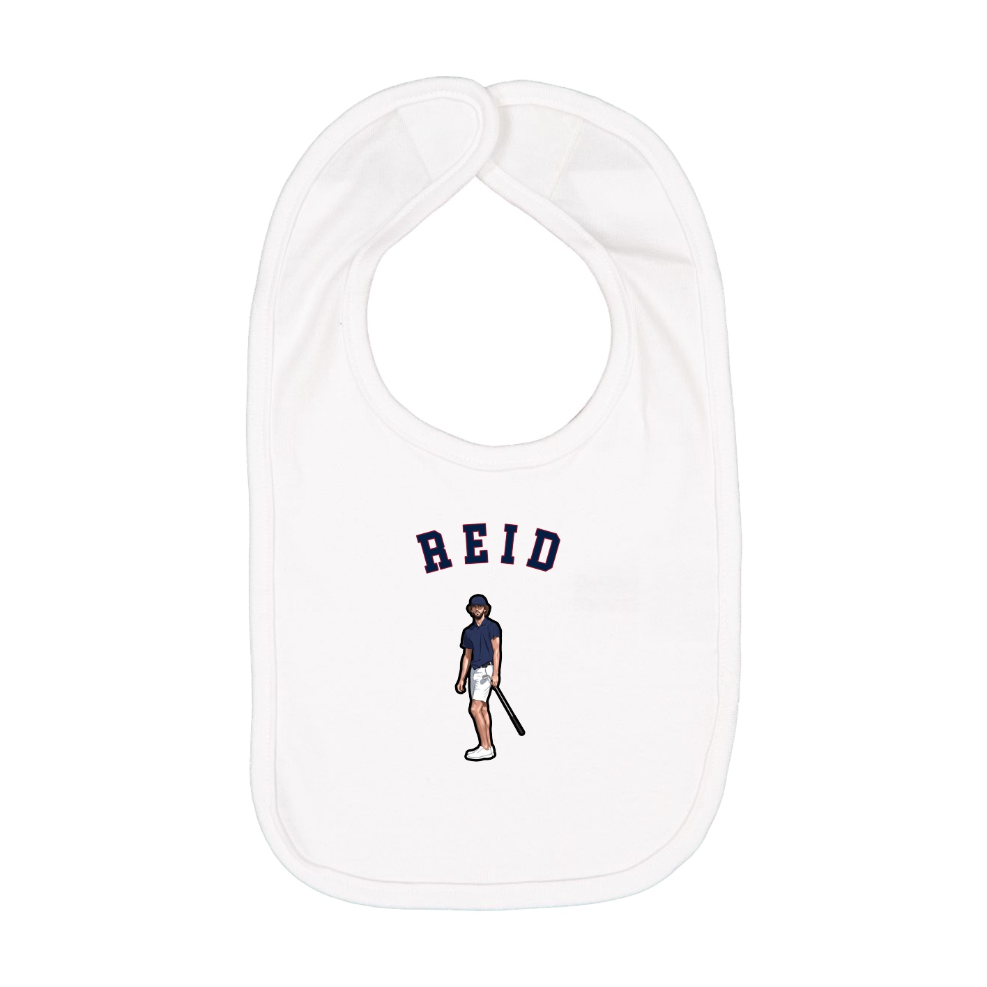 Infant Bib — Shirsey Arch in White