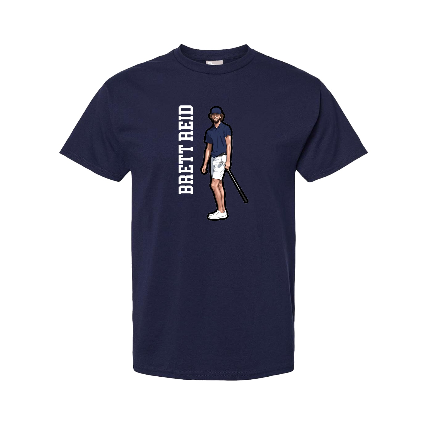 Youth Tee — Name Vertical in Navy