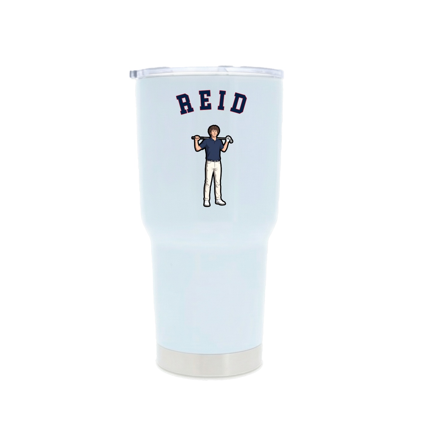 30oz Stainless Steel Tumbler — Shirsey Arch in White