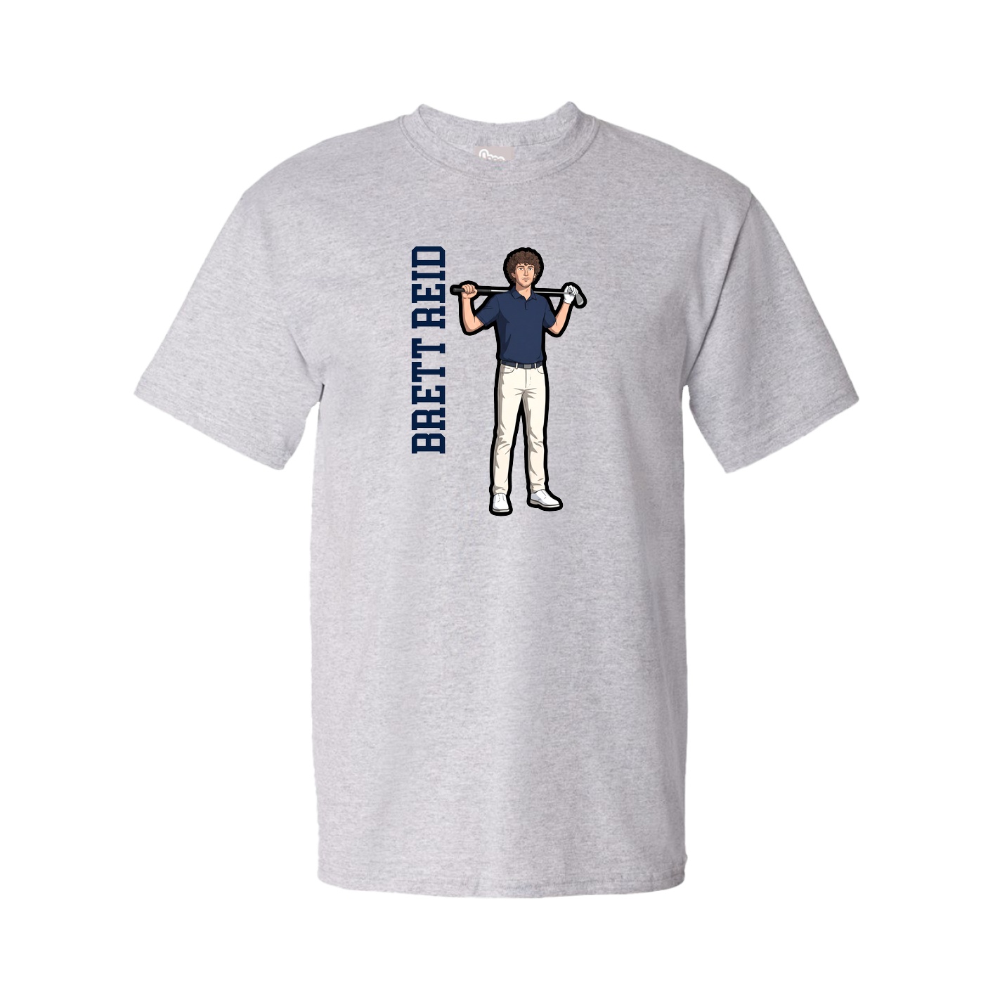 Youth Tee — Name Vertical in Grey