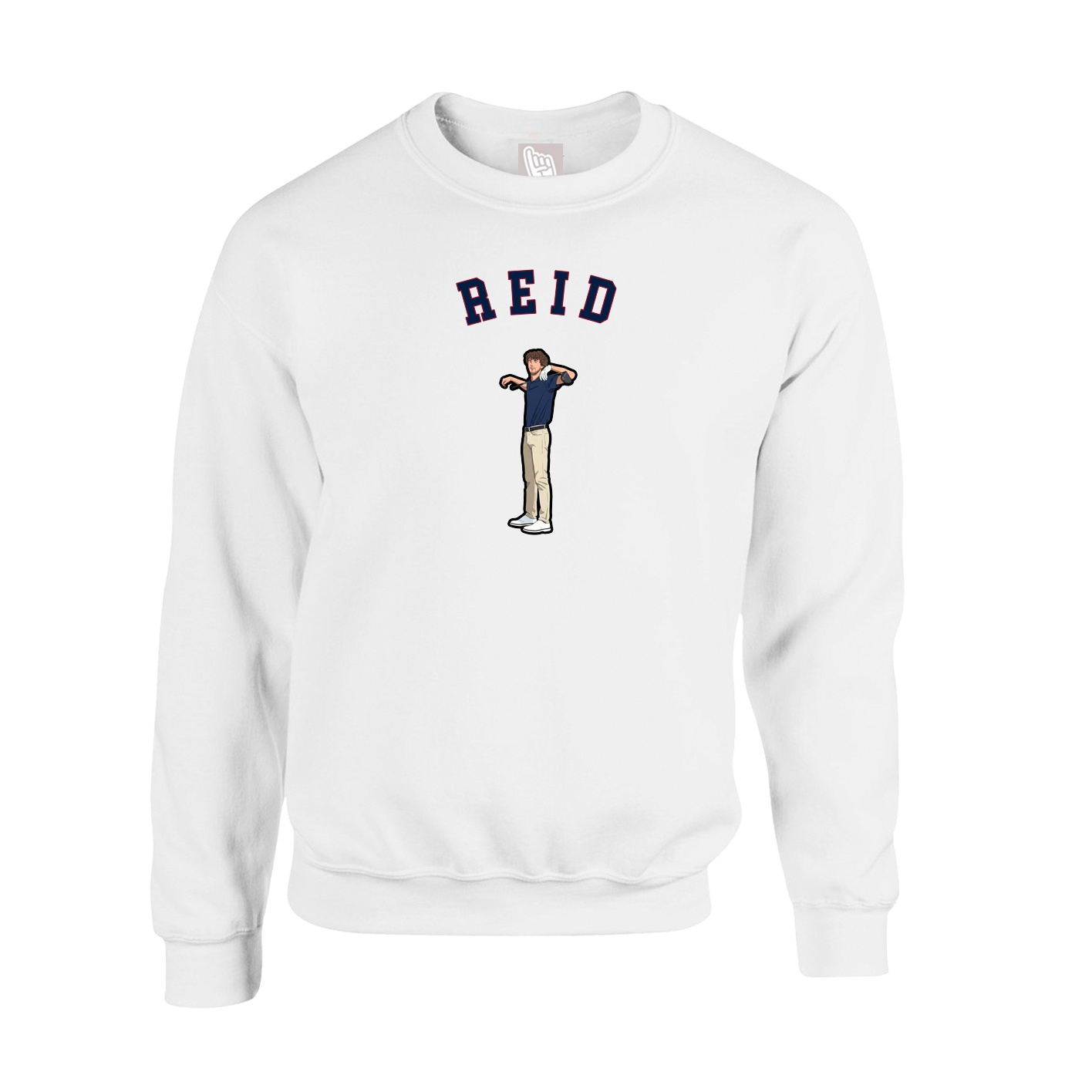 Fleece Crew — Shirsey Arch in White