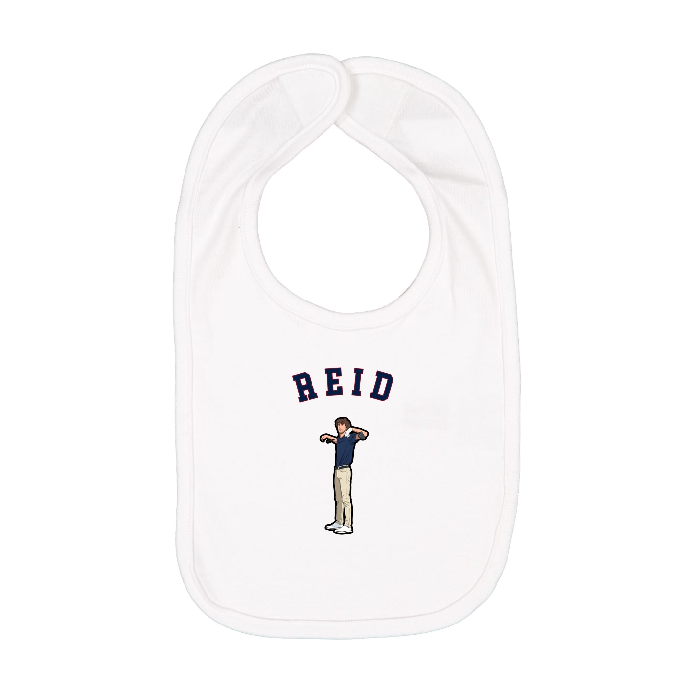 Infant Bib — Shirsey Arch in White