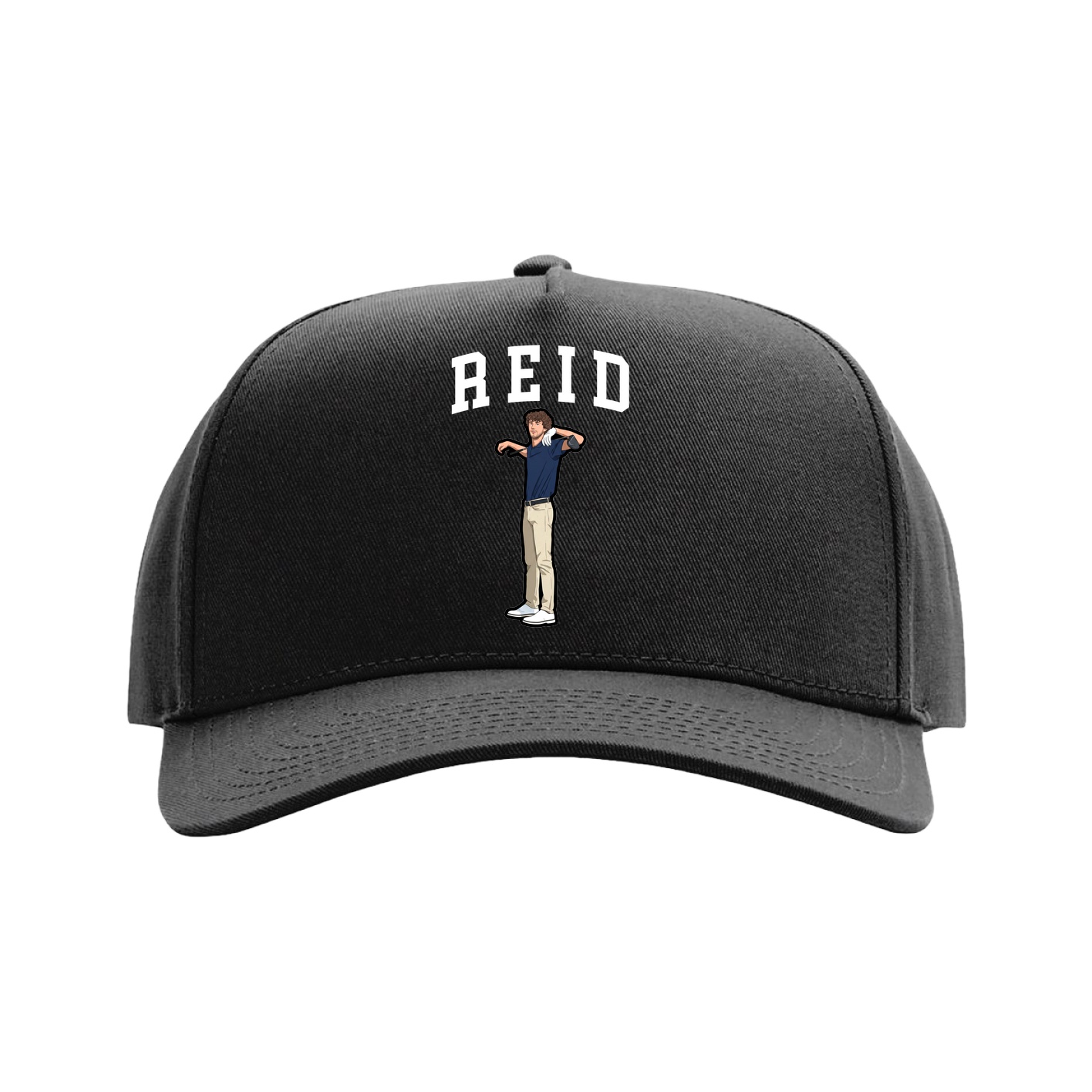 Full Fabric Five-Panel Champ Cap — Shirsey in Black