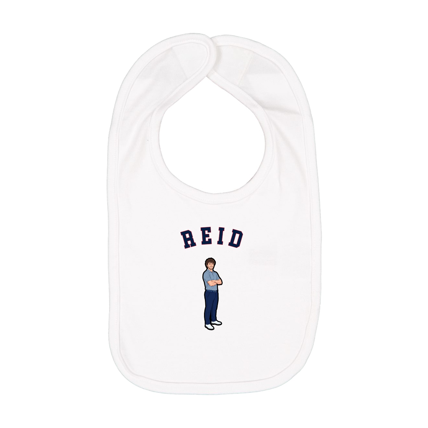 Infant Bib — Shirsey Arch in White