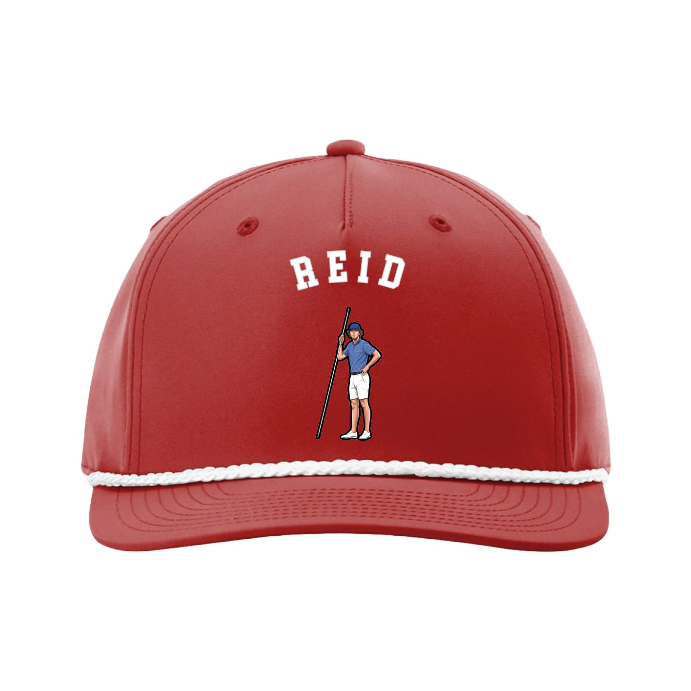 Five-Panel Classic Rope Cap — Shirsey Arch in Red