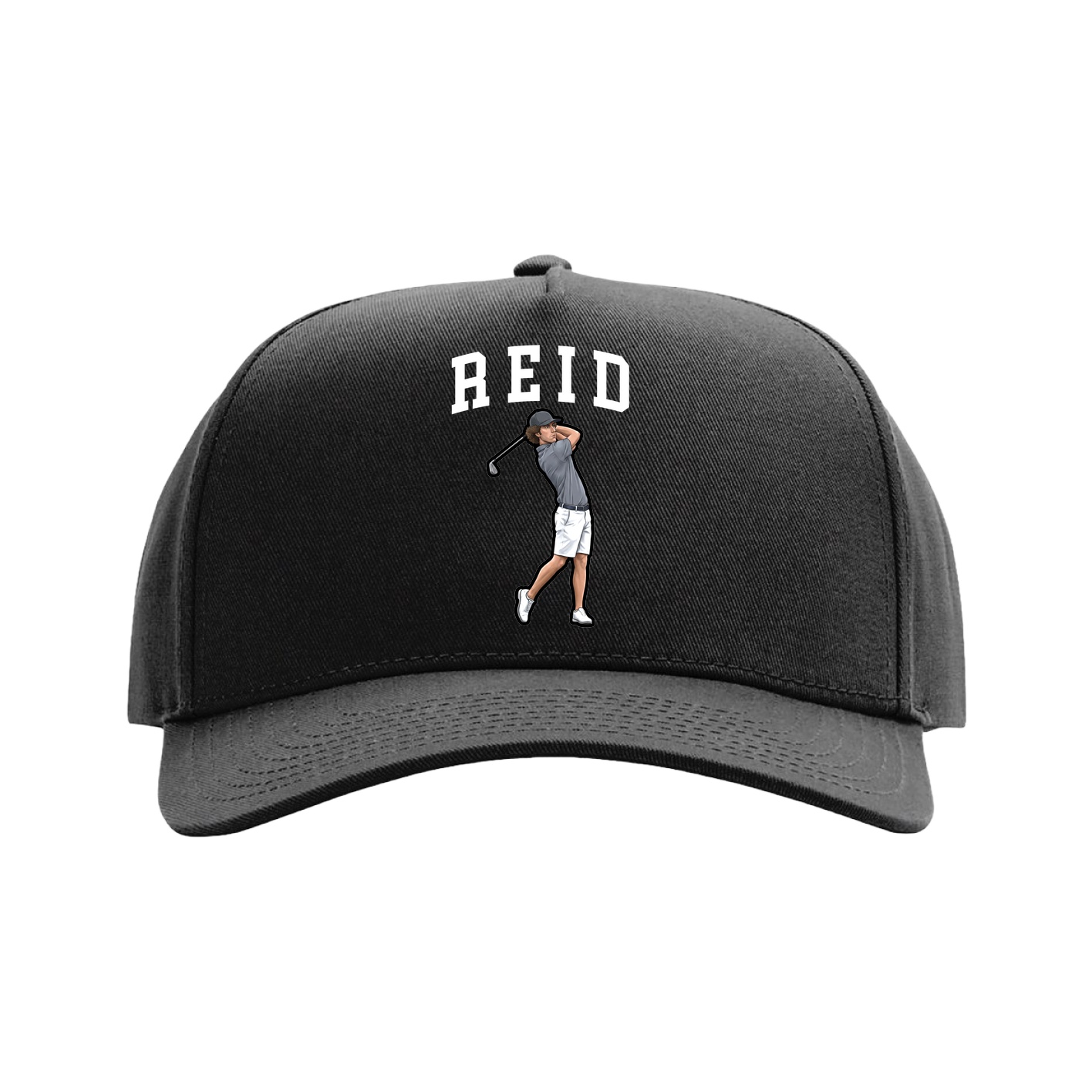 Full Fabric Five-Panel Champ Cap — Shirsey in Black