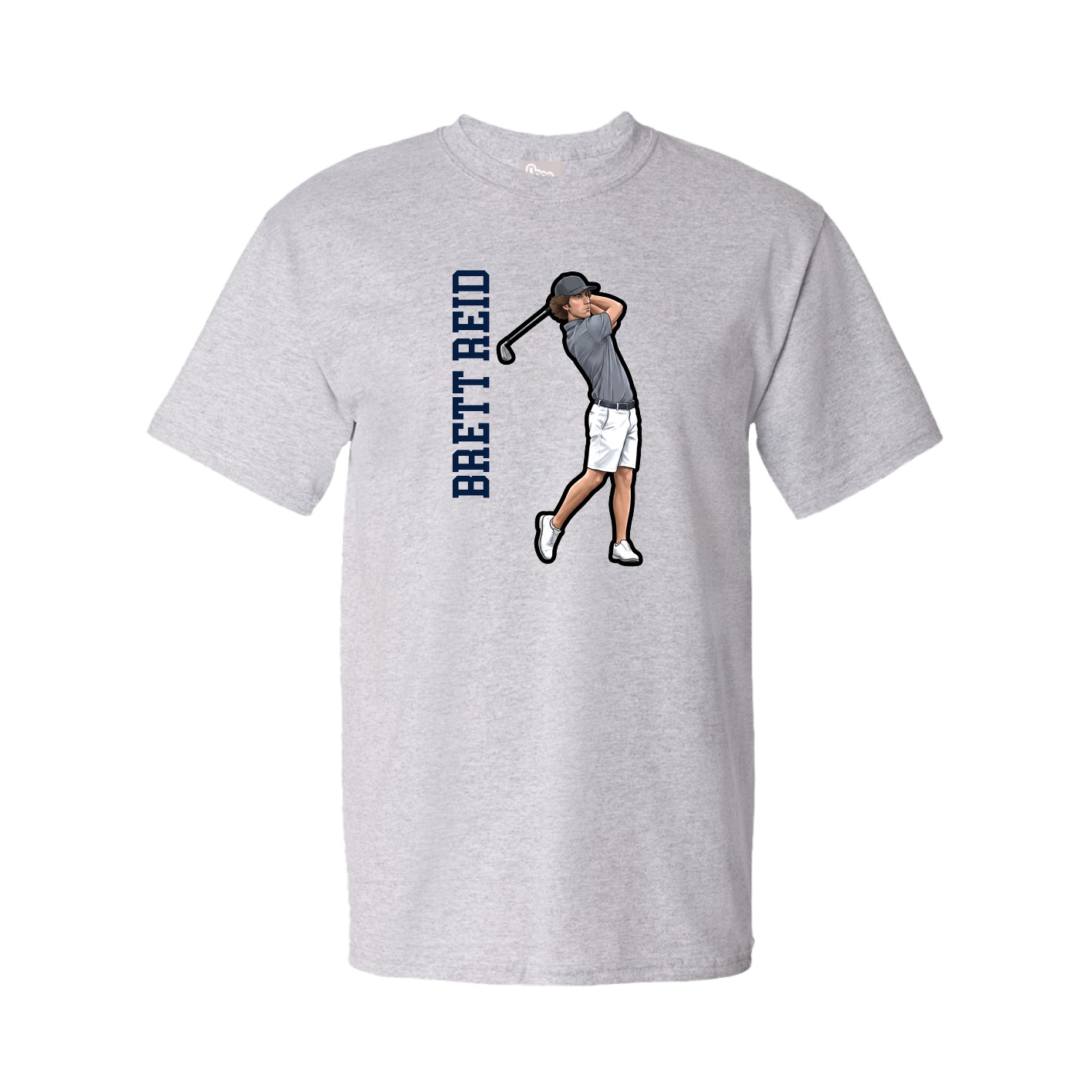 Tee — Name Vertical in Grey