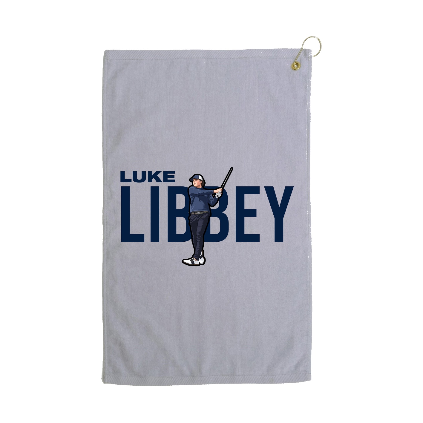 Golf Towel — Player Name in Grey
