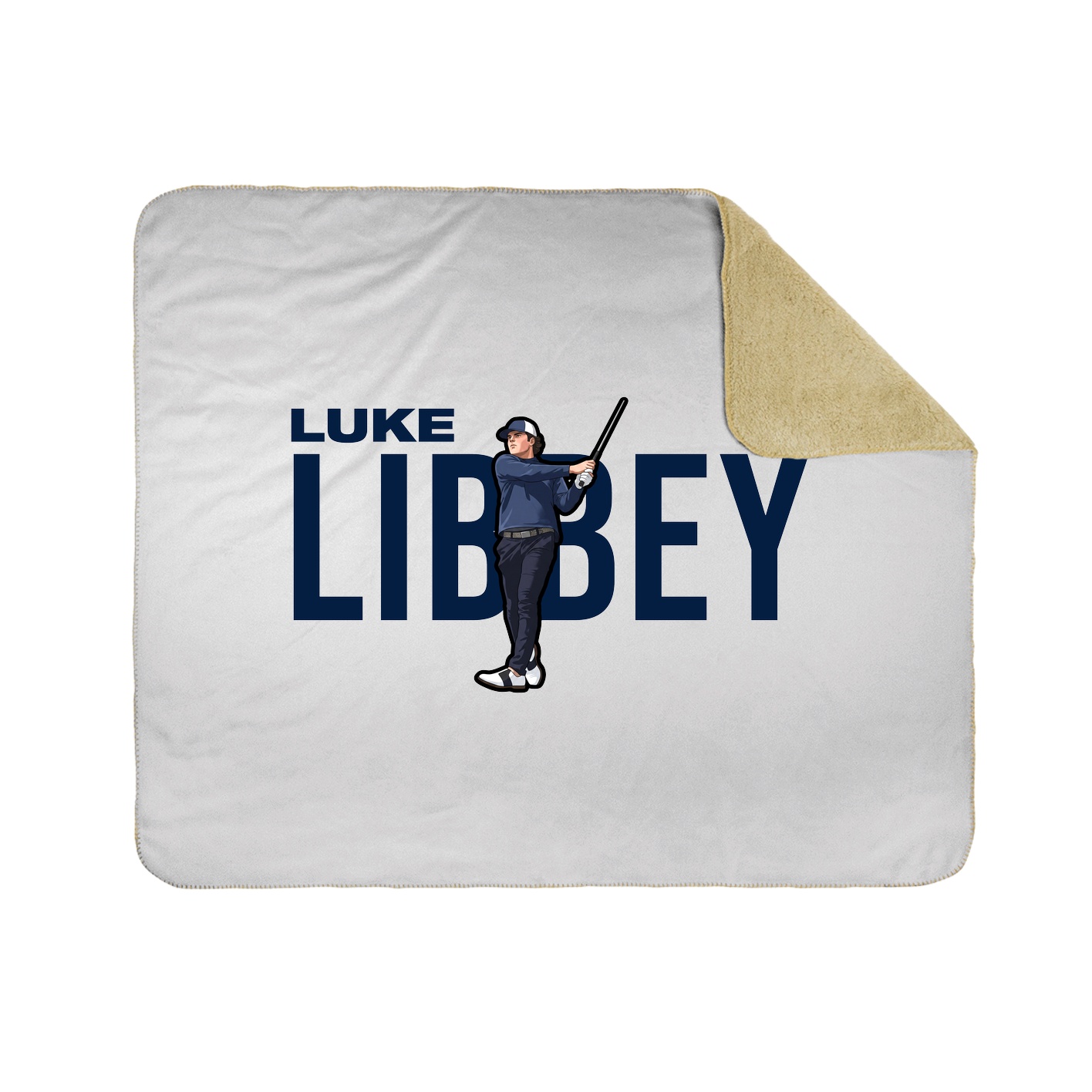 Throw Blanket — Player Name in White