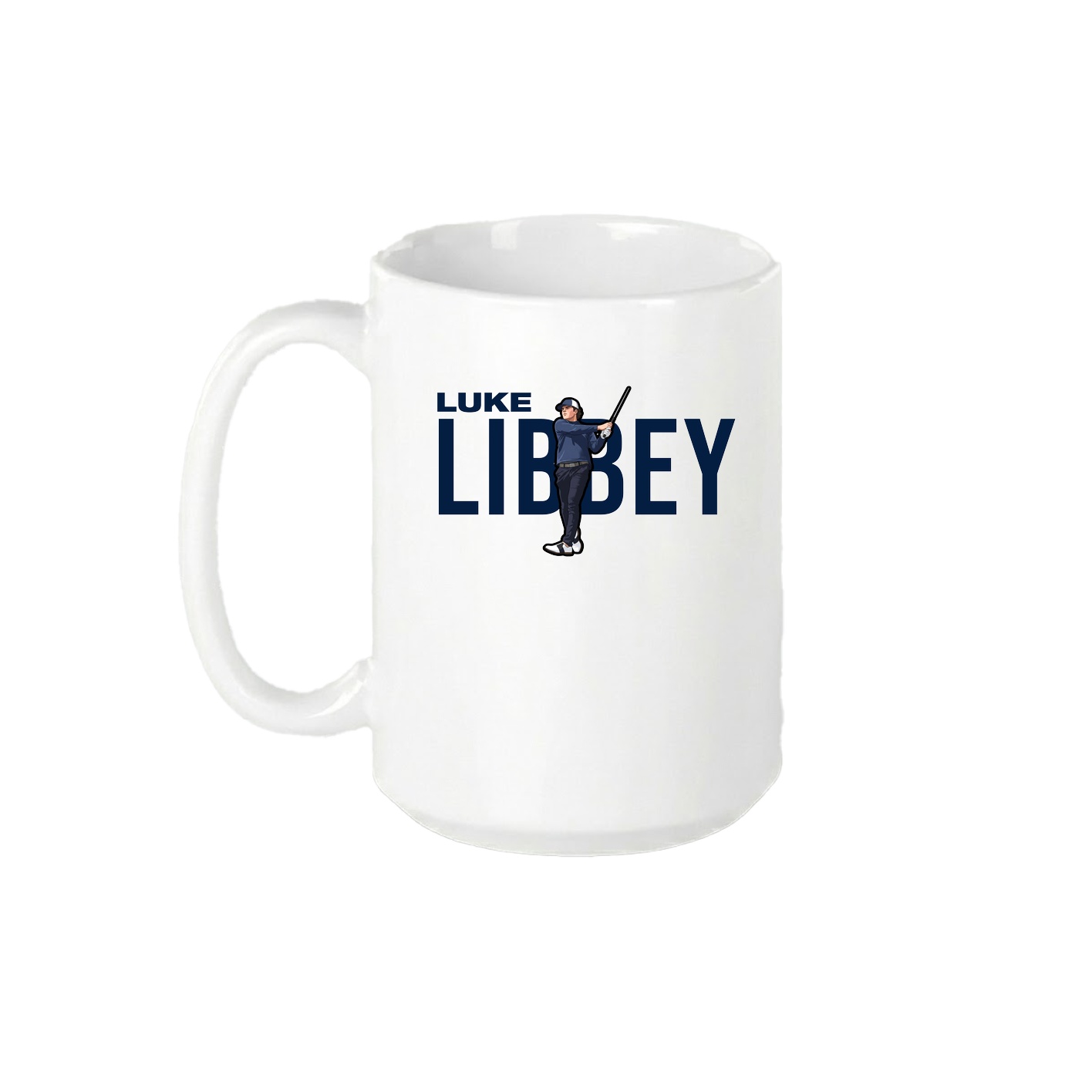 15oz Coffee Mug — Player Name in White