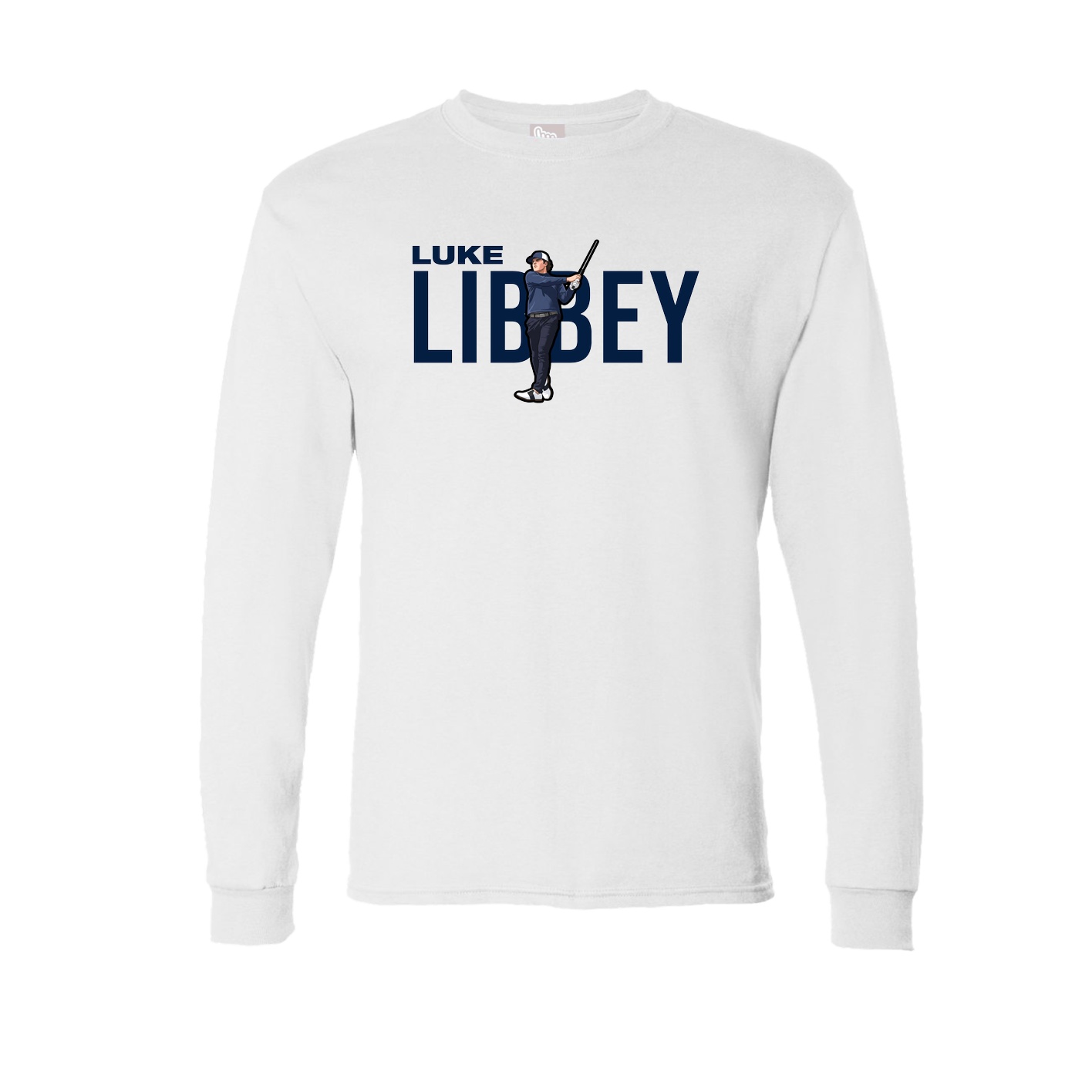 Long Sleeve Tee — Player Name in White