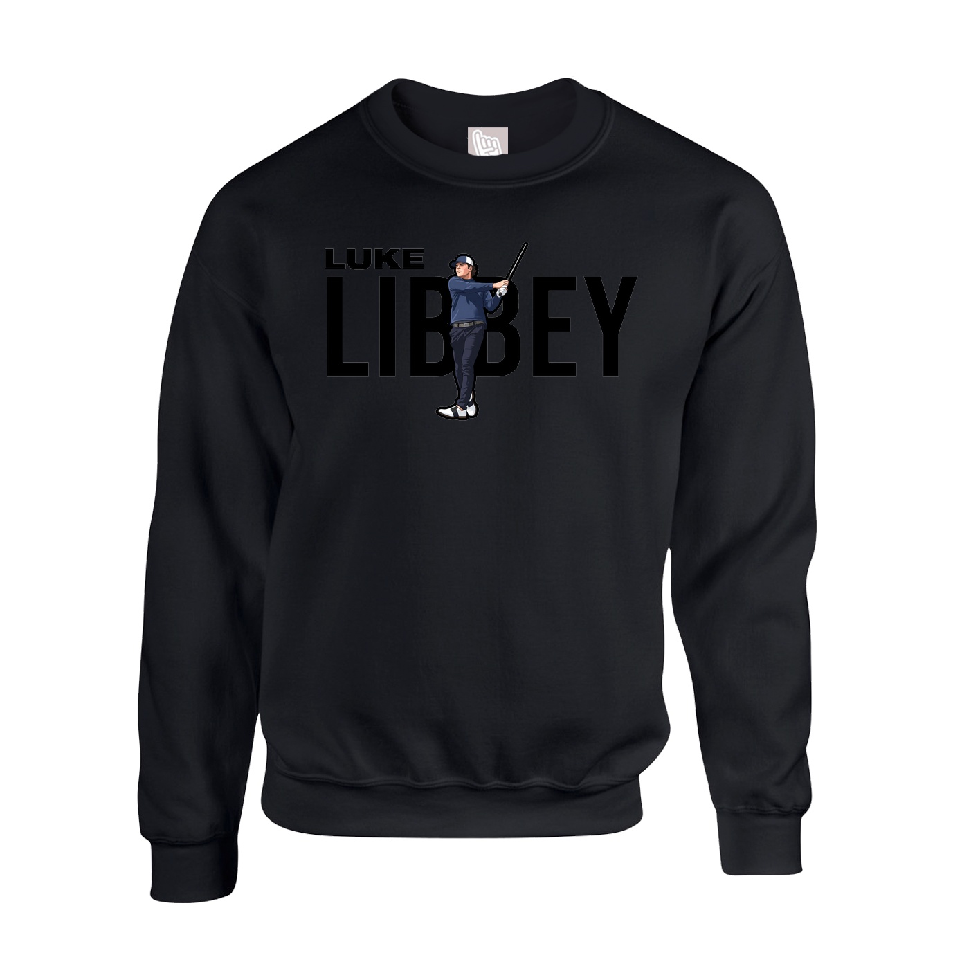 Fleece Crew — Player Name in Black