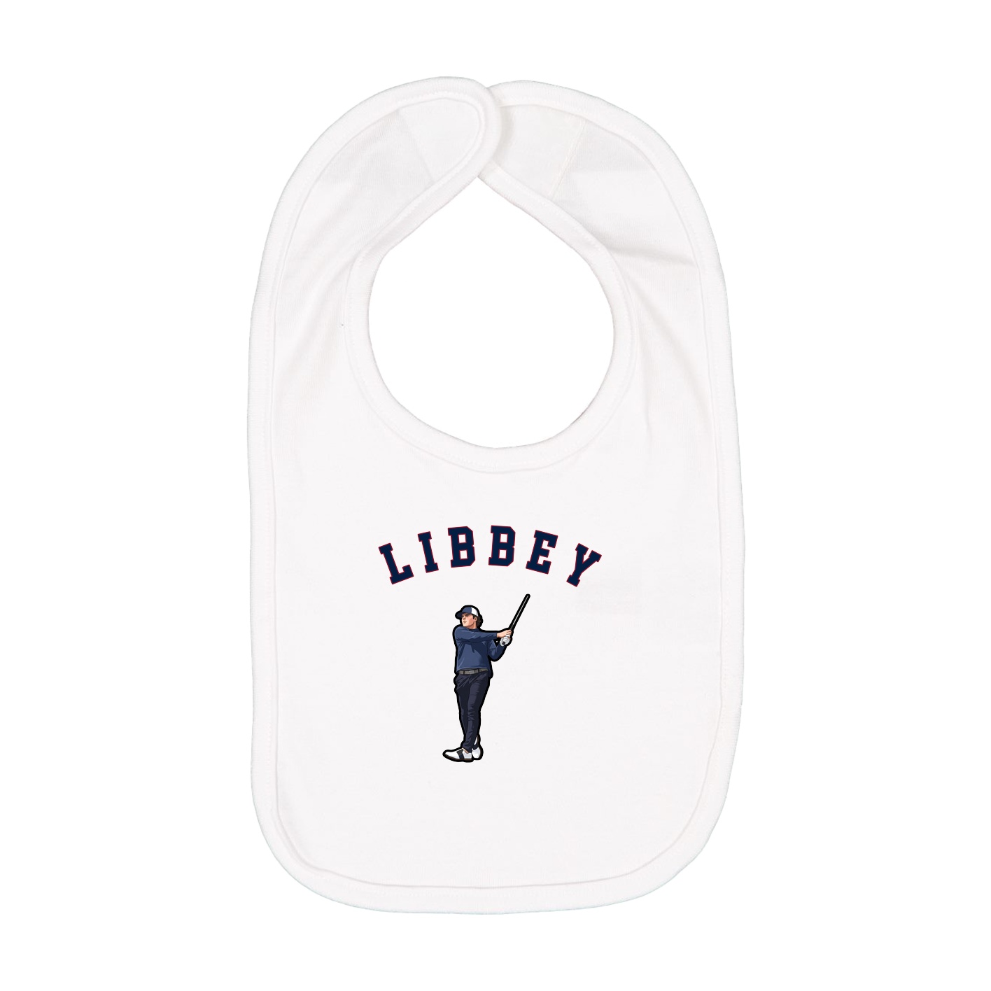 Infant Bib — Shirsey Arch in White