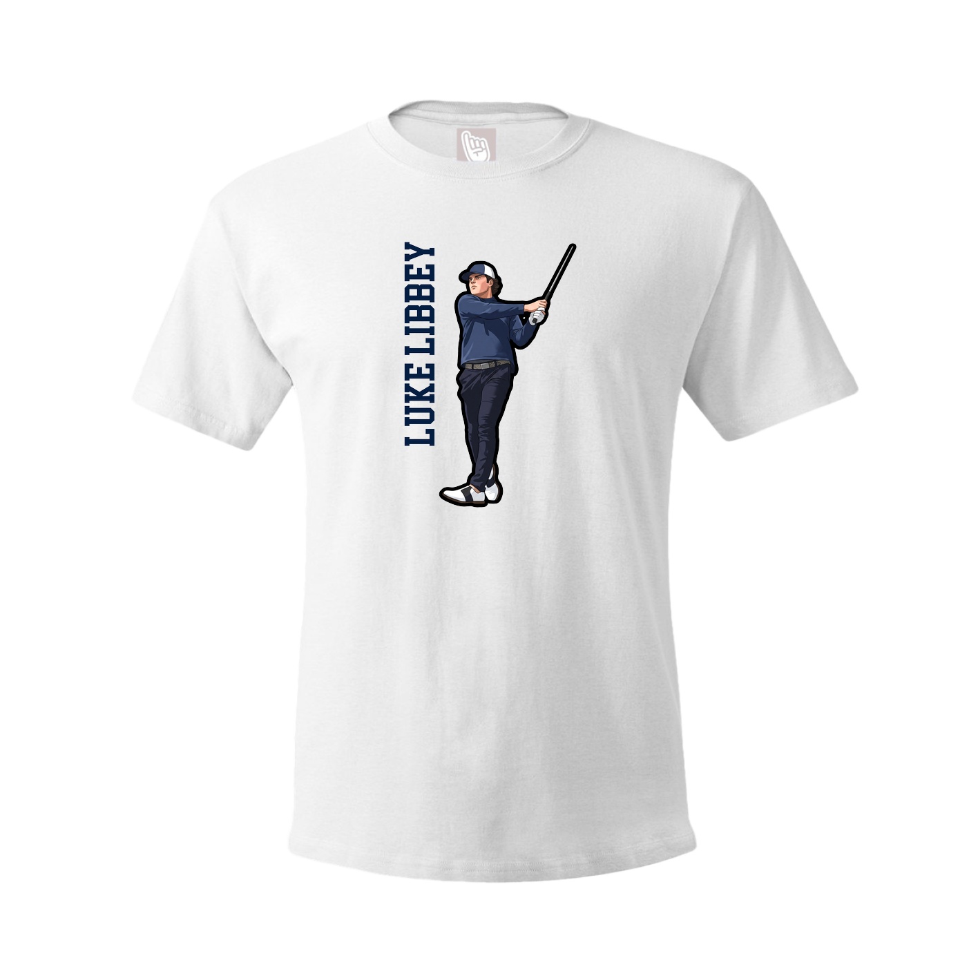 Tee — Name Vertical in White