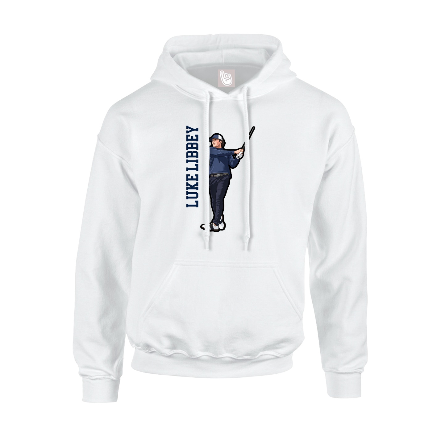 Youth Hoodie — Name Vertical in White