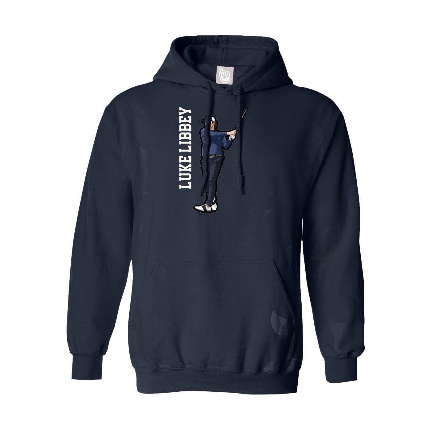 Youth Hoodie — Name Vertical in Navy
