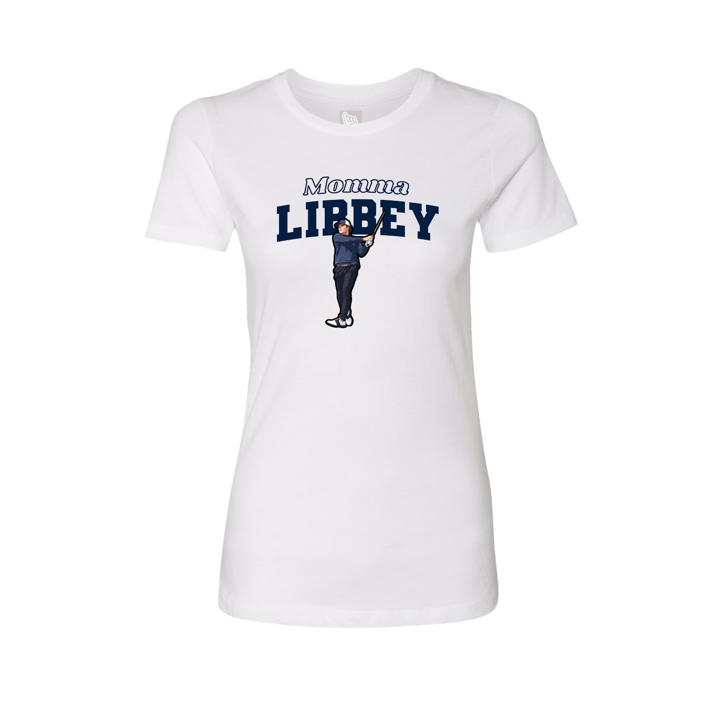 Womens Tee — Mothers Day Block in White