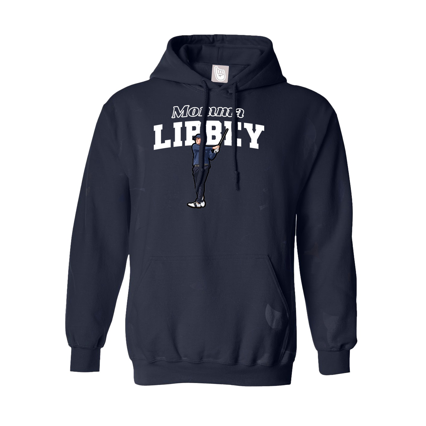 Youth Hoodie — Mothers Day Block in Navy