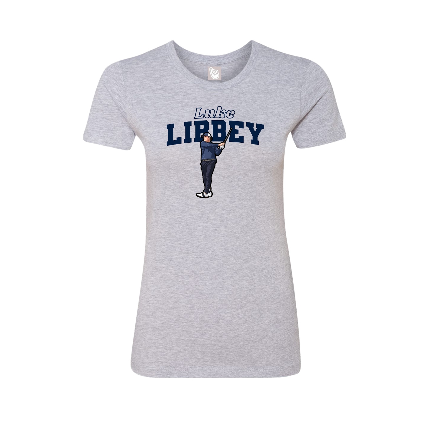 Womens Tee — Name Arch in Grey