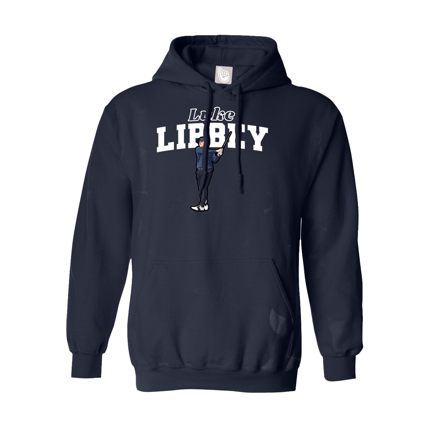 Youth Hoodie — Name Arch in Navy