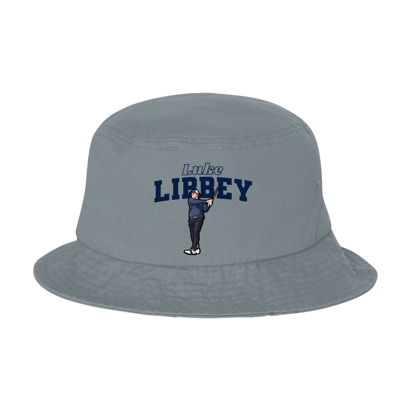 Bucket Cap — Name Arch in Grey