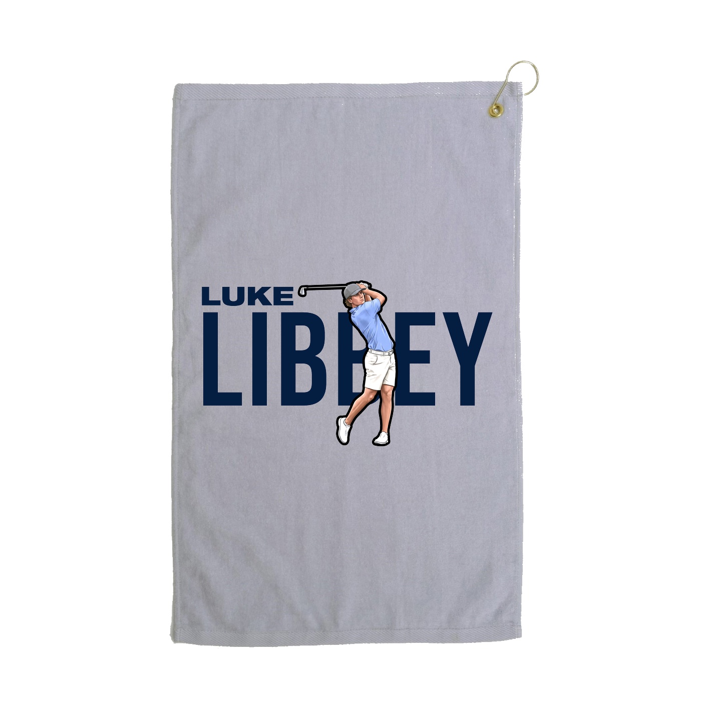 Golf Towel — Player Name in Grey