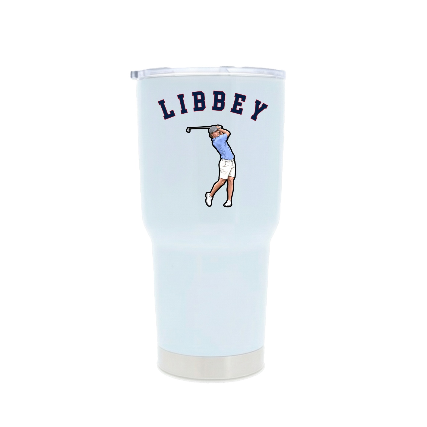 30oz Stainless Steel Tumbler — Shirsey Arch in White