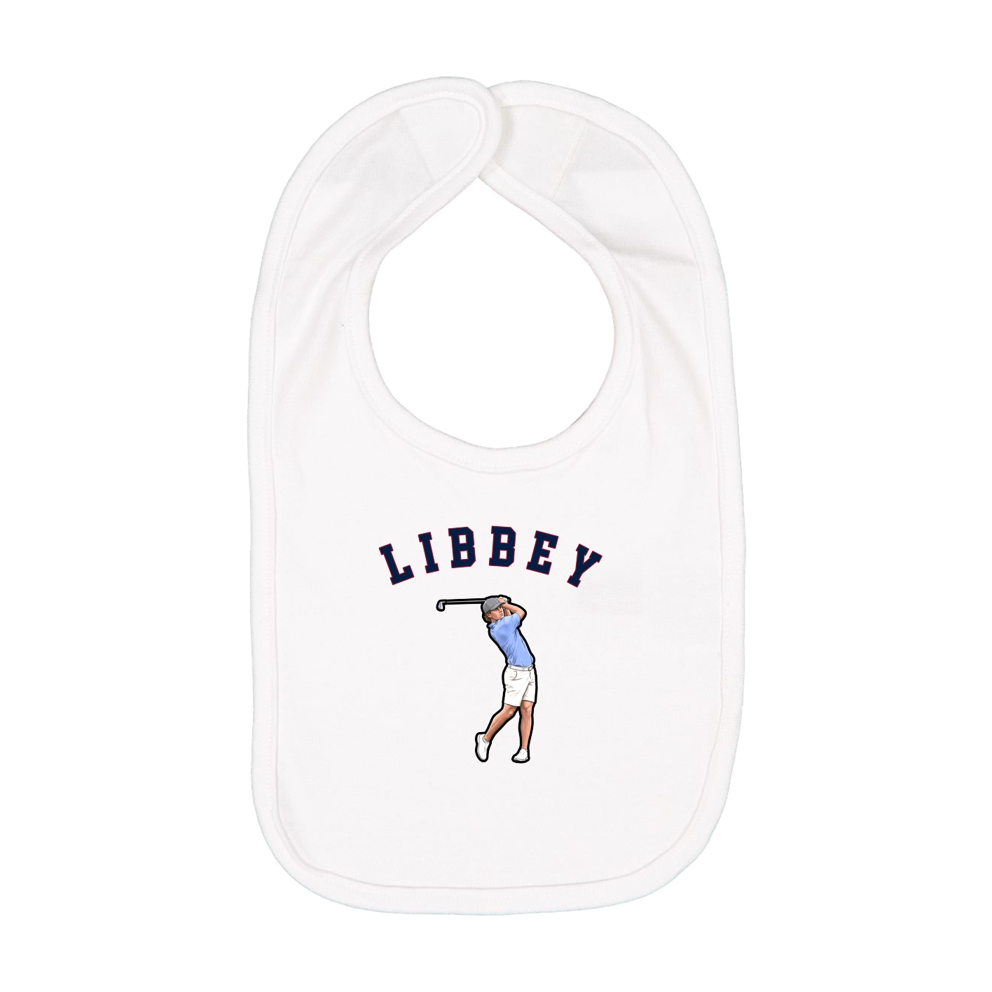 Infant Bib — Shirsey Arch in White