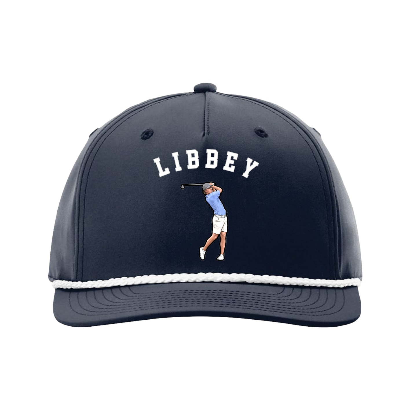 Five-Panel Classic Rope Cap — Shirsey Arch in Navy