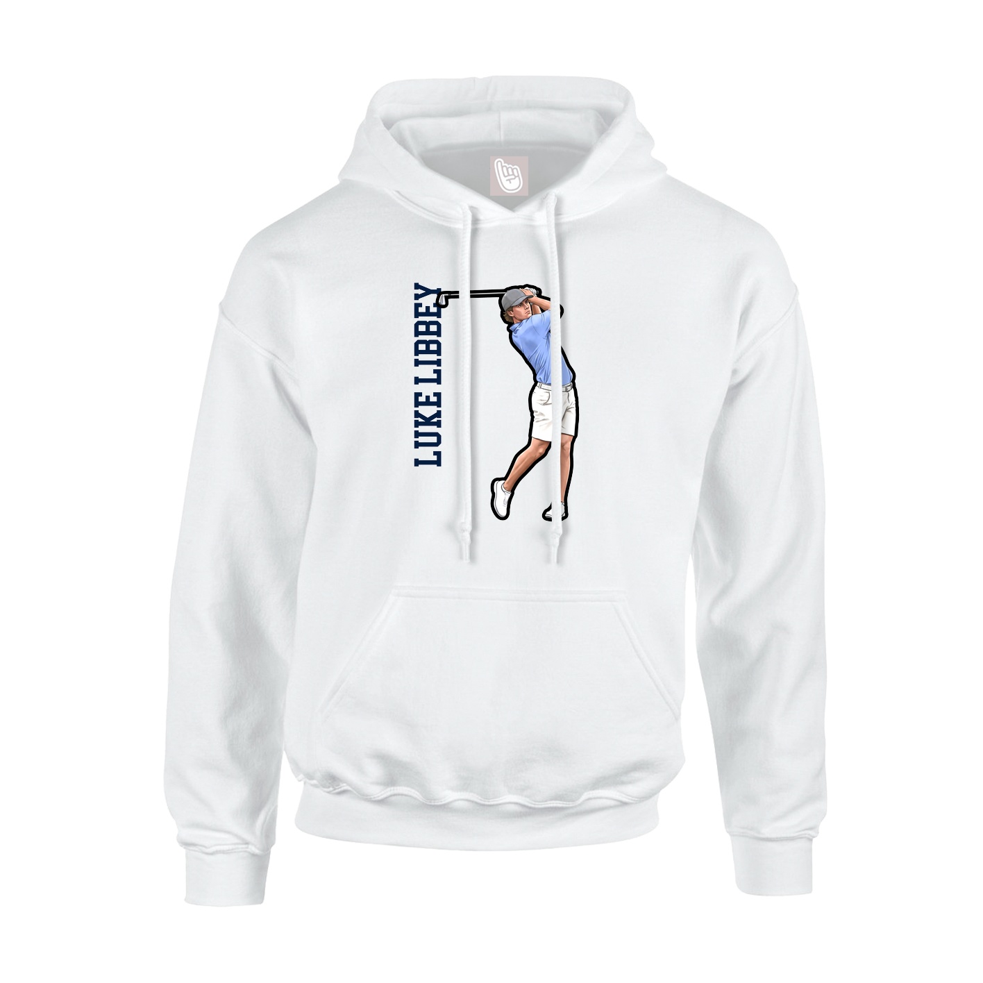 Youth Hoodie — Name Vertical in White