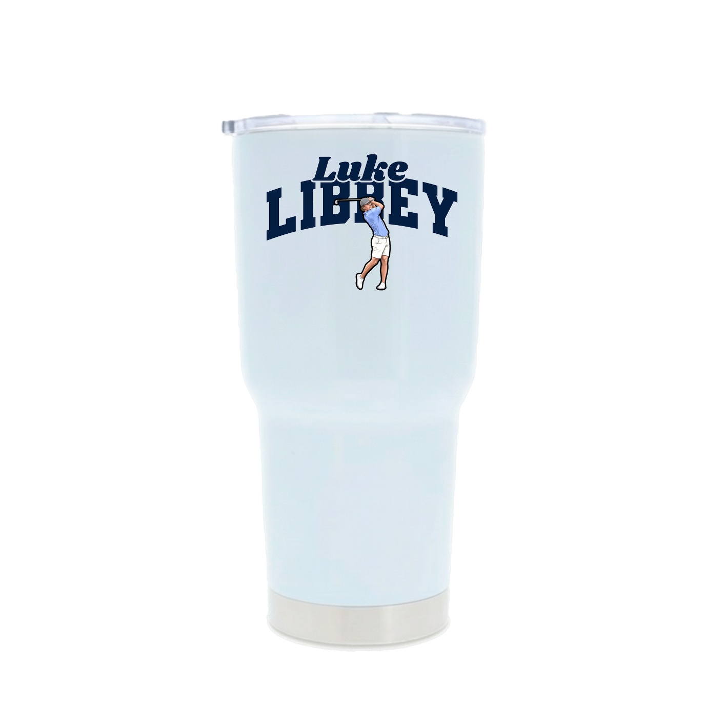 30oz Stainless Steel Tumbler — Signature Arch in White