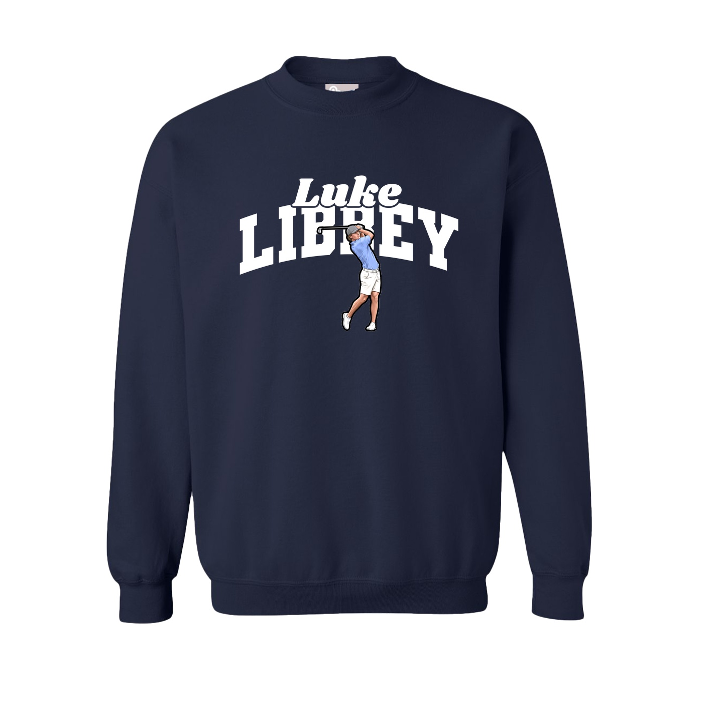 Fleece Crew — Signature Arch in Navy