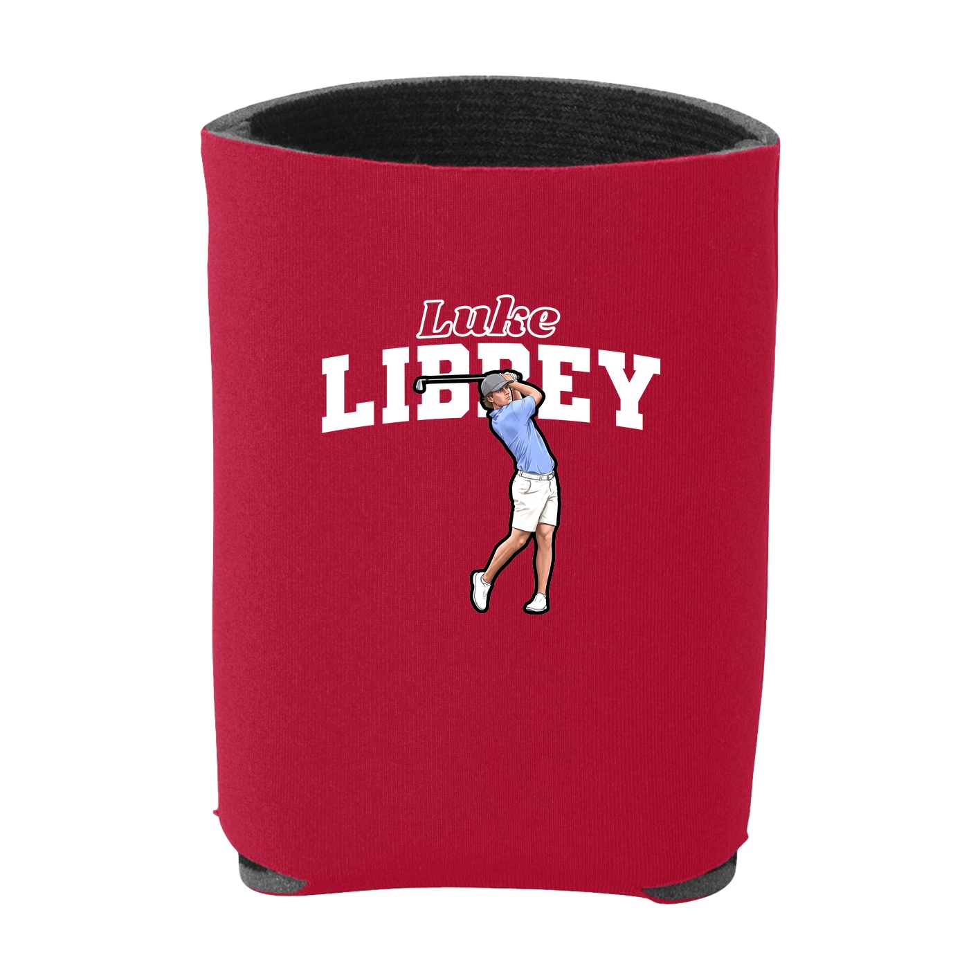 Can Holder — Name Arch in Red