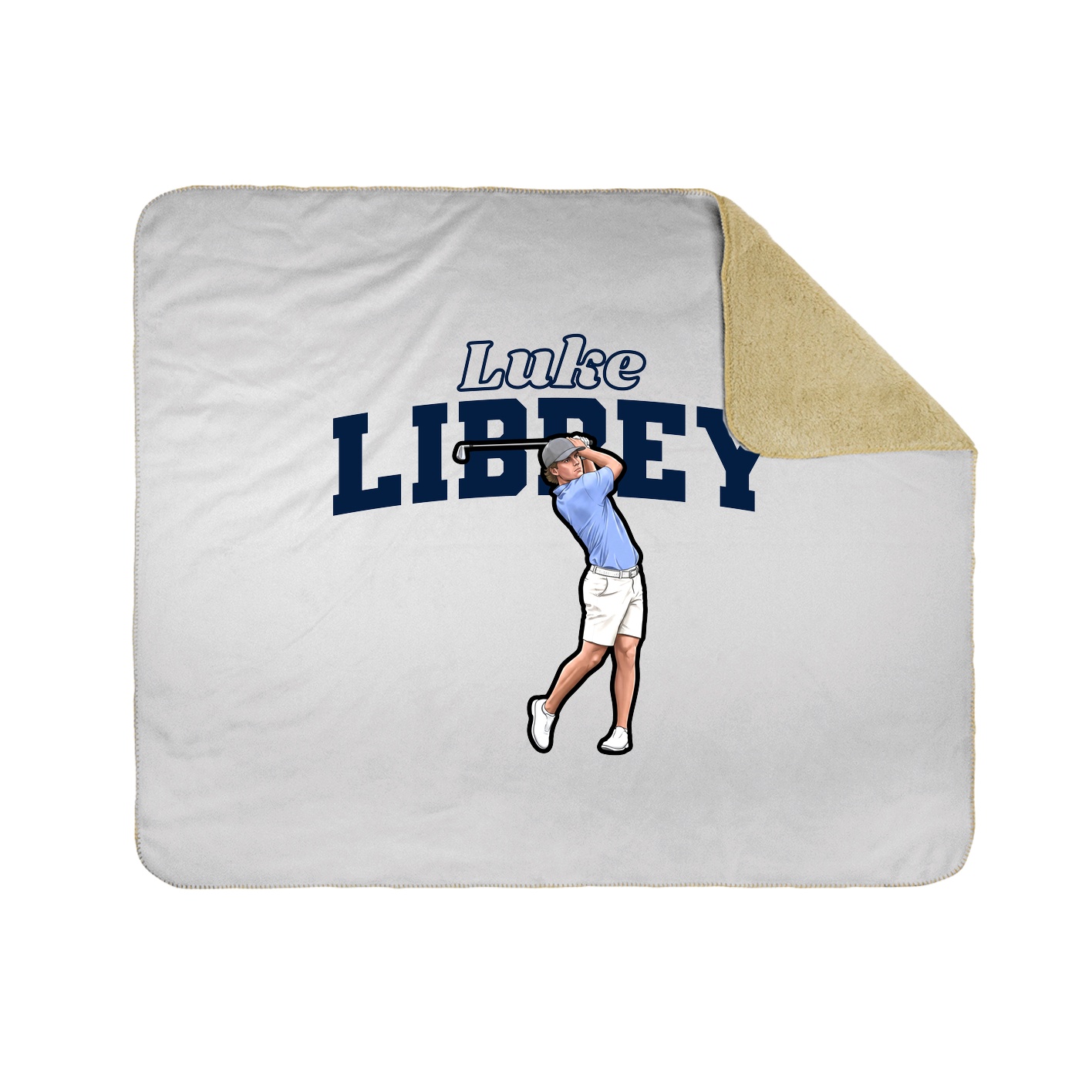 Throw Blanket — Name Arch in White