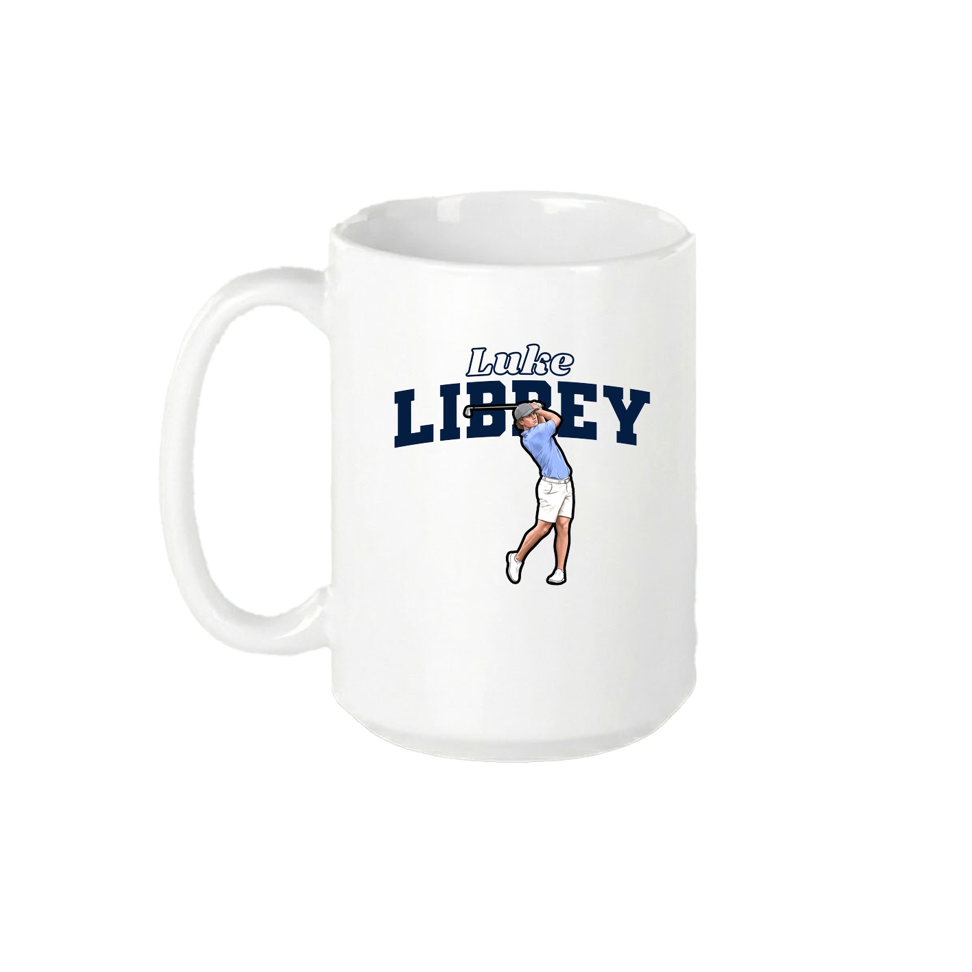 15oz Coffee Mug — Name Arch in White