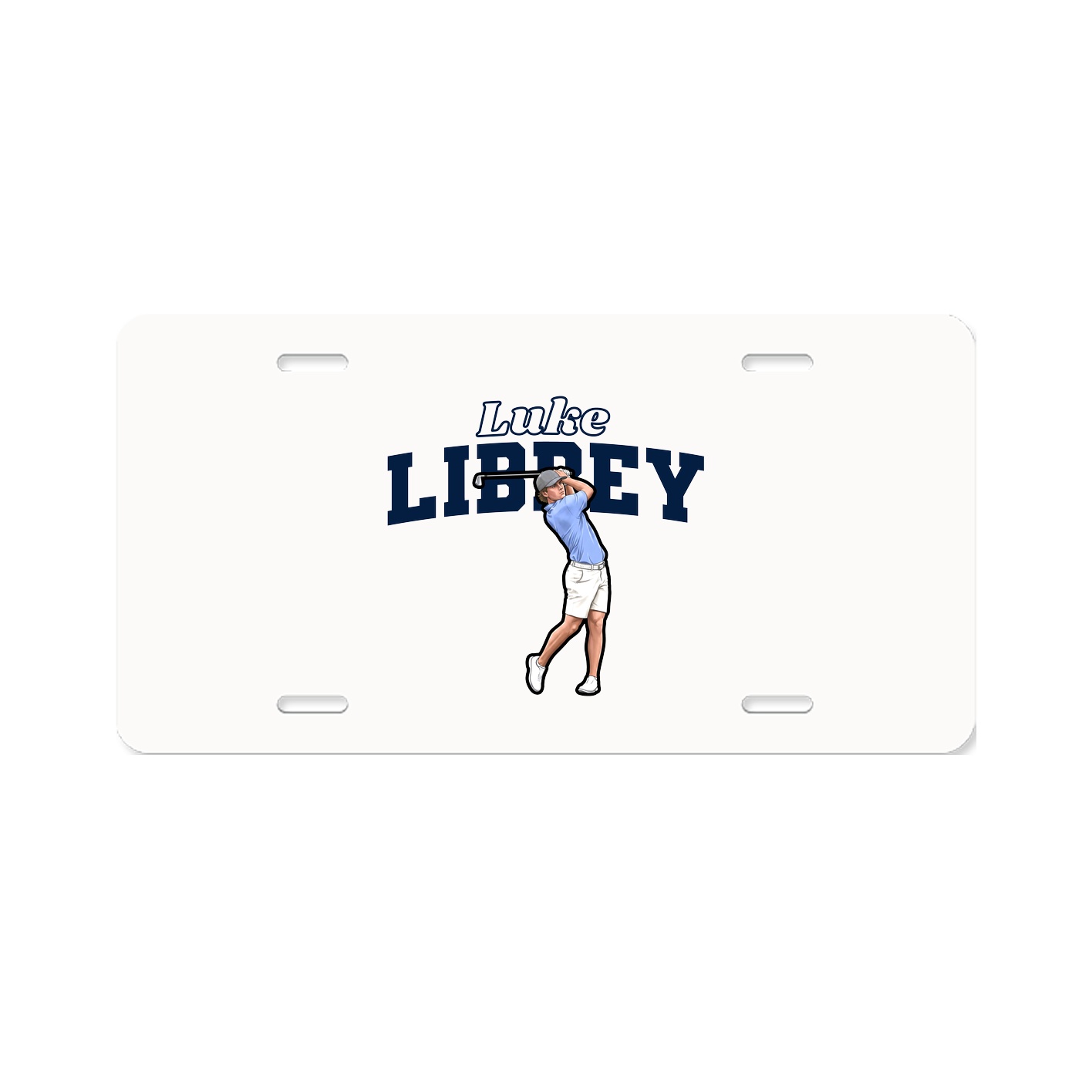 License Plate — Name Arch in Classic