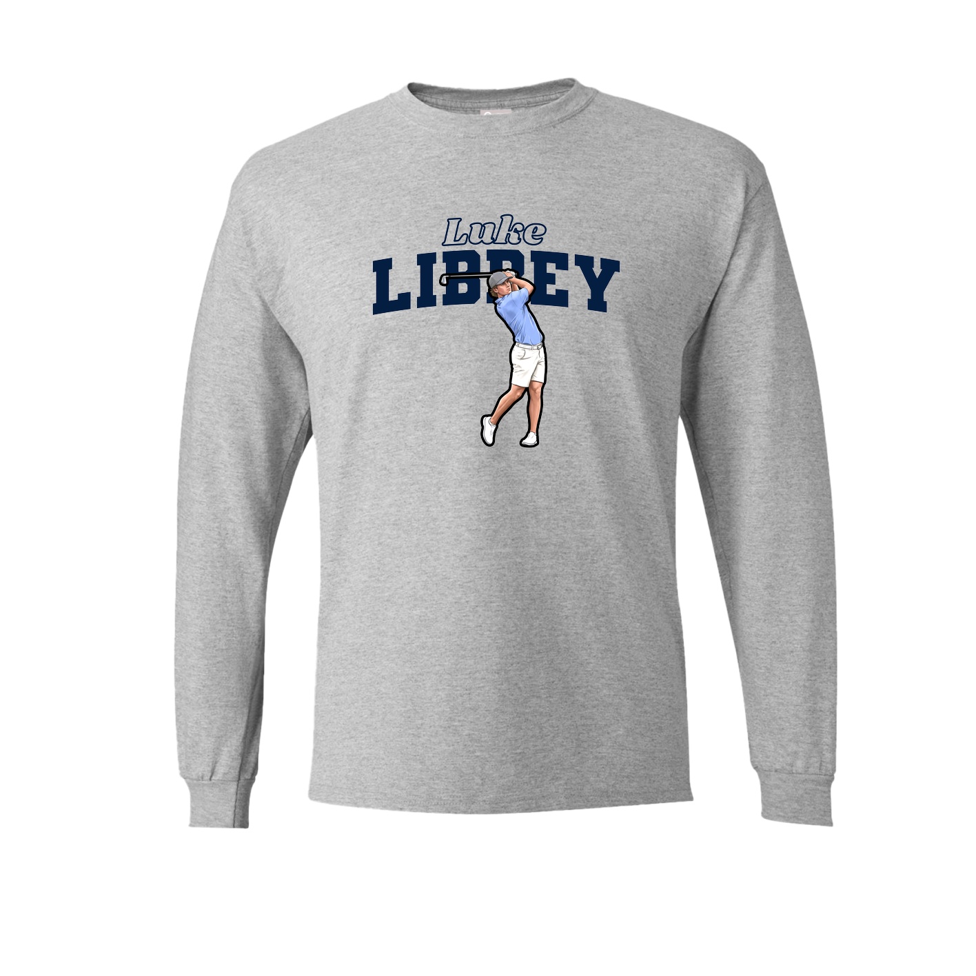 Long Sleeve Tee — Name Arch in Grey