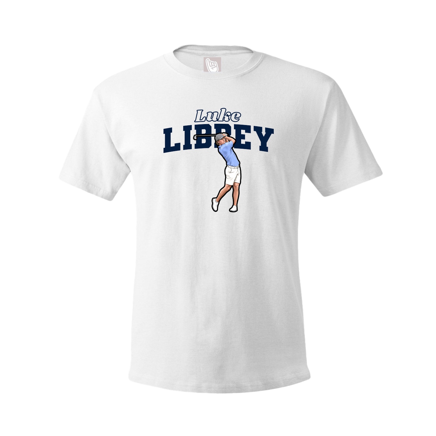 Youth Tee — Name Arch in White