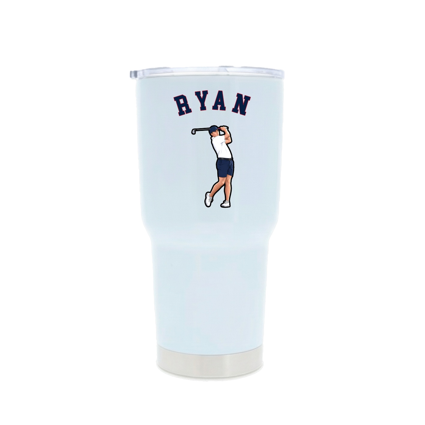 30oz Stainless Steel Tumbler — Shirsey Arch in White