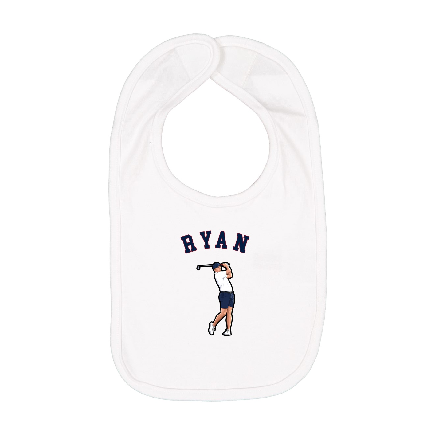 Infant Bib — Shirsey Arch in White