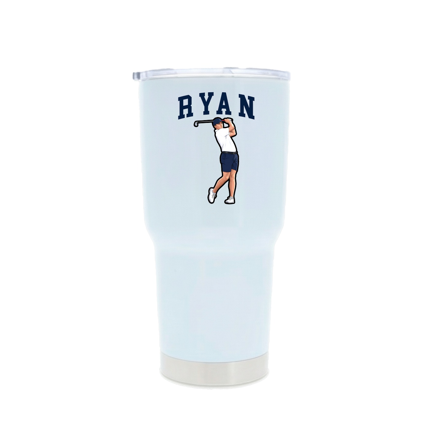 30oz Stainless Steel Tumbler — Shirsey in White