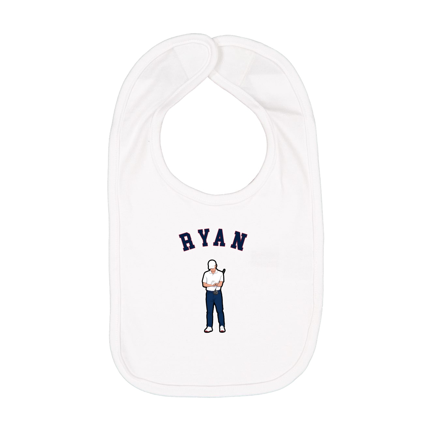 Infant Bib — Shirsey Arch in White
